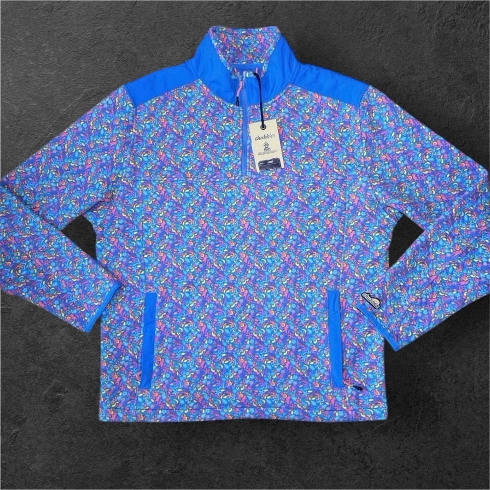 Chubbies 1/4 Zip Quilted (The Spade) Size L Pullover.